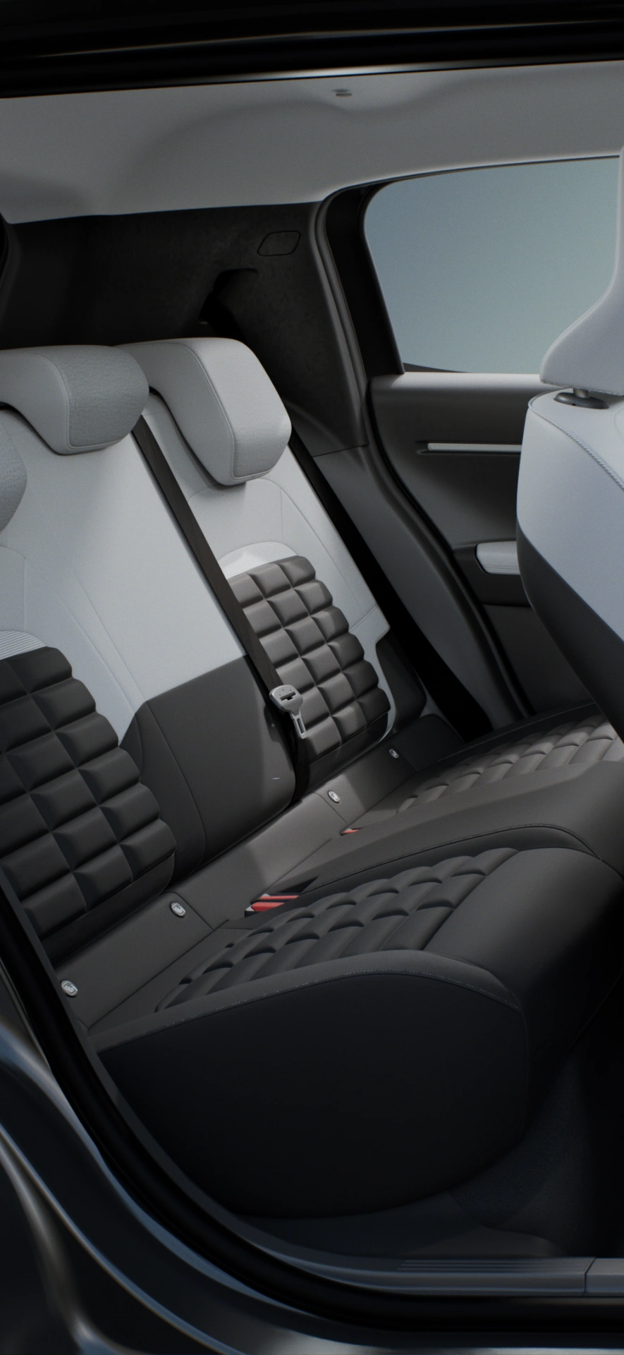 Side interior view of Citroën ë‑C3 electric SUV showcasing spacious seating for comfortable, practical and affordable everyday mobility.